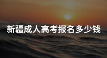 2022年新疆成人高考报名多少钱